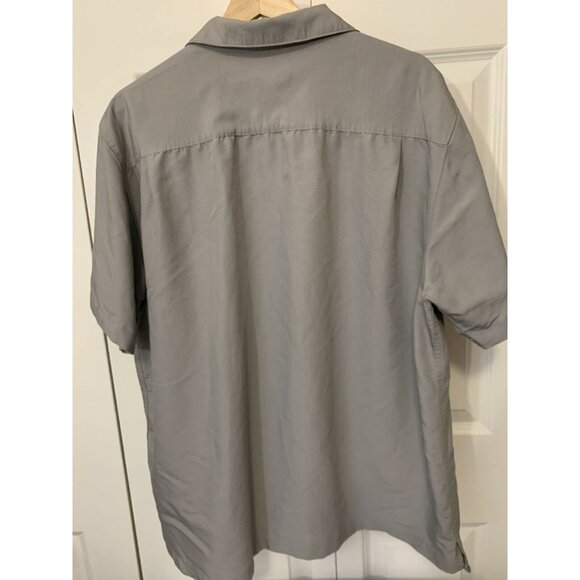 David Taylor Collection Men's Sz XL Button Up Camp Shirt NICE Gray Rockabilly - Picture 8 of 8